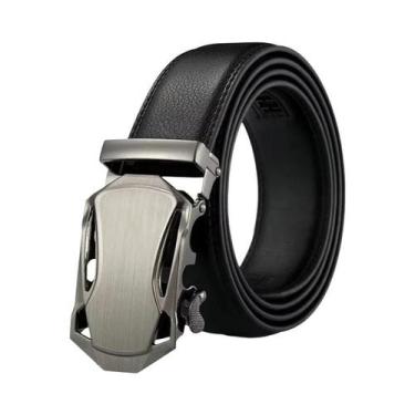 Imagem de Cinto De Couro PU Luxuoso Masculino Com Fivela De Metal Genuína Macia 