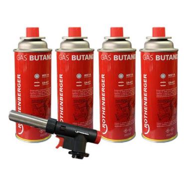 Imagem de Maçarico Super Fire + 4 Gás Butano Culinária Rothenberger