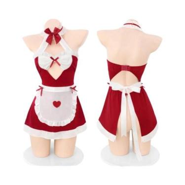 Imagem de Fantasia Sexy De Maid Lolita Para Mulheres, Vestido Com Avental Kawaii