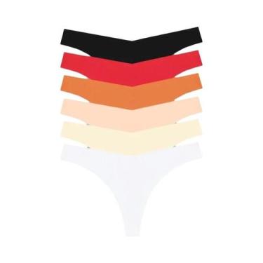 Imagem de Calcinhas Ultra Finas Sem Costura Para Mulheres, 6PCS, G-String Com Ci