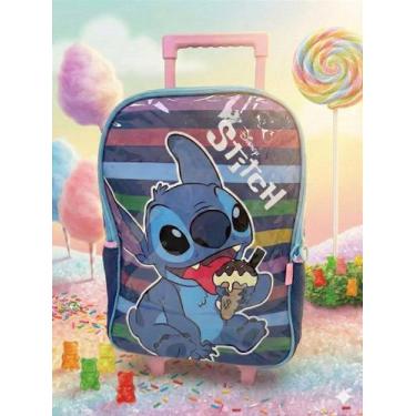 Imagem de Mochila de Rodinhas Stitch - Ideal para Escola e Lazer - no-brand