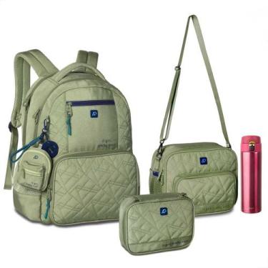 Imagem de Kit Mochila De Costas Lancheira Térmica Estojo Box Alice Palucci Ofici