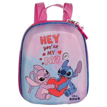 Imagem de Mochila Infantil Stitch e Angel Tamanho P - Rosa