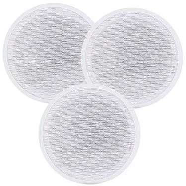 Imagem de Kit 3 Arandela Alto Falante Som Ambiente Acustica Teto Parede Embutir 