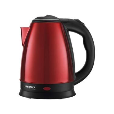 Imagem de Chaleira Elétrica Lenoxx Thermo PCE213 Inox - Vermelha 2,2L, Vermelho,