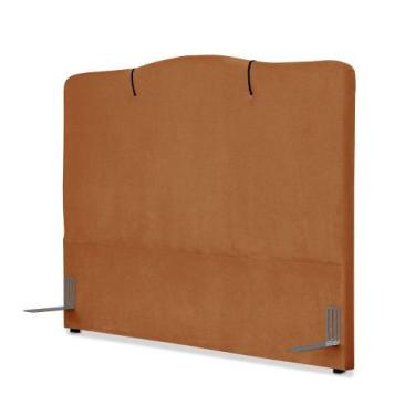 Imagem de Cabeceira de Cama Box Viúva 128 cm Moscou Inspire House Suede Veludo T