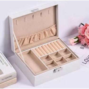 Imagem de Estojo Maleta Organizador Porta Jóias Grande Luxo - Corban