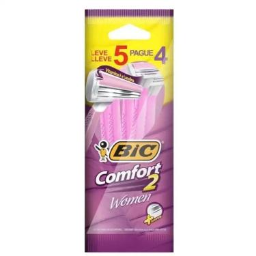 Imagem de Aparelho De Depilação Bic Comfort 2 Women Com 5 Unidades Leve 5 Pague