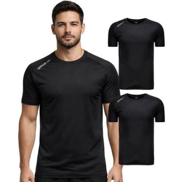 Imagem de Kit 2 Camisetas Dry Fit Masculina Speedo Academia Treino -, Preto ragl