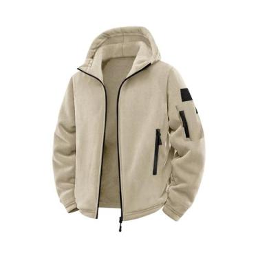 Imagem de Jaqueta Tática Masculina Com Capuz Para Outono E Inverno, Quente E Gro