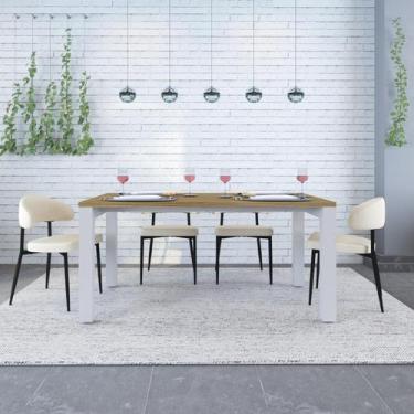Imagem de Mesa de Jantar Bronx U 160cm Est.Branca - Metalig