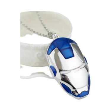 Imagem de Colar Pingente Marvel Avengers Homem De Ferro Coração Gema Do Tempo Pa