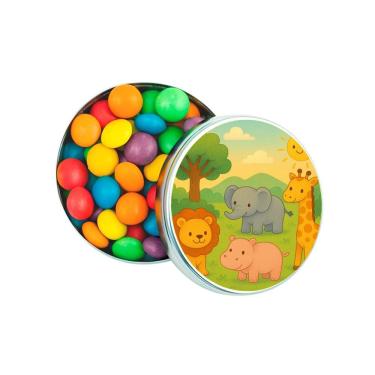 Imagem de Latinha Lembrancinha Personalizada Animais Selvagens