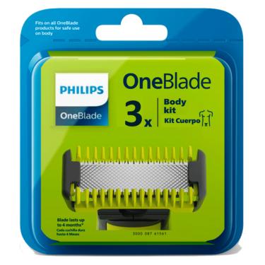Imagem de Lâmina OneBlade QP630/51 Kit 3 Philips Original Aço Inox