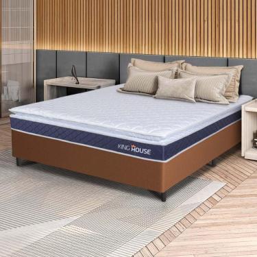 Imagem de Cama Box Durban Espuma D28 Casal 138x188 Marrom King House