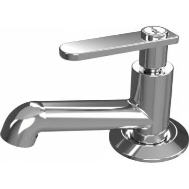 Imagem de Torneira de Mesa p/Lavatório Bica Baixa Simples Pratic Cromada DN15 DN