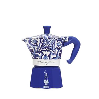 Imagem de Cafeteira Italiana 3 Xícaras Dolce Gabbana Blue Moka Express Bialetti