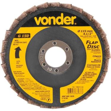 Imagem de Flap Disc 4.1/2'' 115mm G150 22.23mm 13300rpm 80ms Nove54