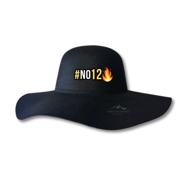 Imagem de Chapéu OEM Natanzinho Lima Modelo No12 Feltro 100% Poliéster Aba 9 e 5 cm Copa 11 cm Preto Adulto