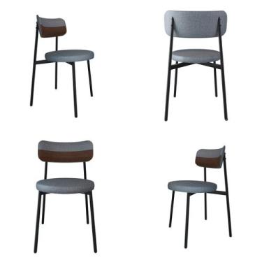 Imagem de Cadeira Kyta Fixa com 4 Pés 50 X 44,7 X 83,8 Cm com 4 Unidades - Metal