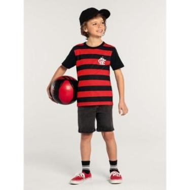 Imagem de Camiseta Unissex Flamengo em malha Infantil Brandili - 719010003-Unissex