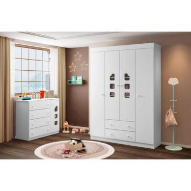 Imagem de Ambiente Guarda Roupa Lívia E Cômoda Lívia - 100% Mdf - Phoenix Baby