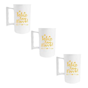 Imagem de Caneca de Chopp 350Ml Para o Ano Novo Dourado - Medem