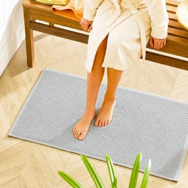 Imagem de Toalha Piso Cinza Banho Tapete Janpandi 100% Algodao 80x50cm - Alten