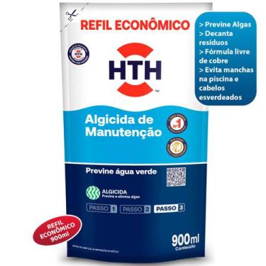 Imagem de Algicida Manutenção Hth Previne Água Verde Algas Para Piscinas Refil 9
