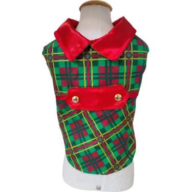 Imagem de Roupa De Cachorro Natal Capa Luxo Cães E Gatos Roupas Pet - SEM MARCA,