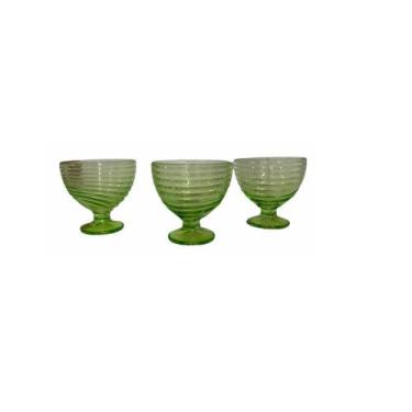 Imagem de Conjunto De 3 Taças Listras Horizontais - WINCY CASA, Verde