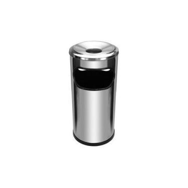 Imagem de Cinzeiro Lixeira Em Aço Inox Com Aro Em Aluminio Jsn - Higipack