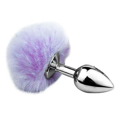 Imagem de Plug Anal Prateado com Pompom Fetiche e Delicadeza - MEAME, MPA1402 LI