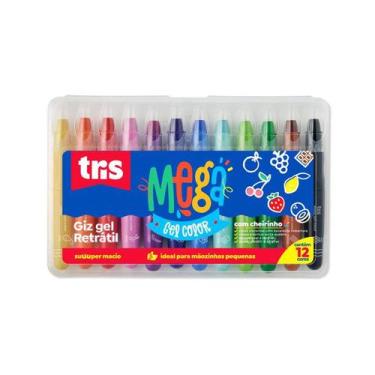 Imagem de Giz Retrátil Mega Gel Color - 12 Cores - Tris