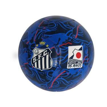 Imagem de Bola Futebol Santos Edição Comemorativa Japão 115 Anos Oficial, 5, Azu