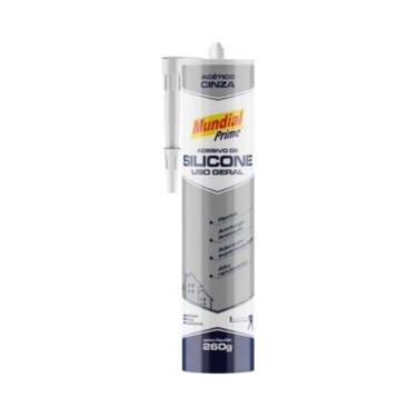 Imagem de Silicone Selante Silicone Cinza 260g com Adesão Superior e Fórmula Avançada Cinza Mundial Prime 260G