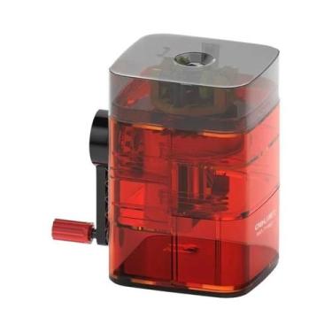 Imagem de Afiador De Lápis Automático Transparente Com Manivela Para Artesanato 