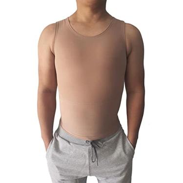 Imagem de Cinta Modeladora Slim e Postural Alta Compressão Masculina - E1-CREME-GG