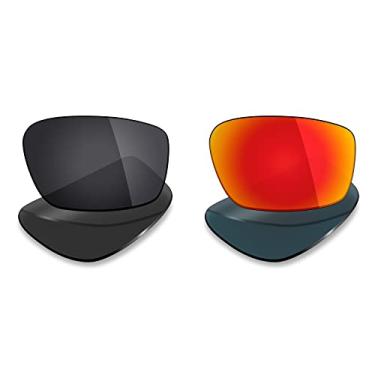 Imagem de 2 pares de lentes polarizadas de substituição da Mryok para óculos de sol Oakley Straightlink – Opções