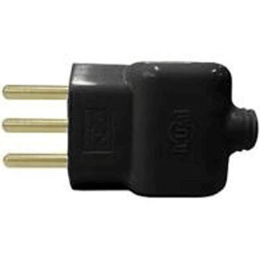 Imagem de Plug De Tomada Macho 2P Tripolar Brasileiro 10A Ilumi Preto