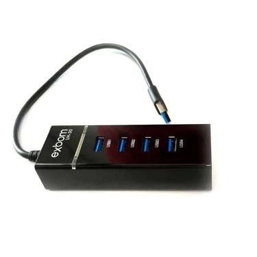 Imagem de Hub 4 Portas Usb 3.0 E 2.0 -5 Gbps - Preto Exbom Uh-30