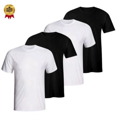 Imagem de Kit 4 Camisetas Básicas Algodão 30.1 - Sna Estamparia Acessórios