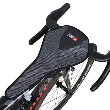 Imagem de ThinkRider Protetor de suor para bicicleta com rede de suor, protetor de quadro de bicicleta, absorve o suor, evita a corrosão da bicicleta para treinamento de ciclismo interno