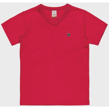 Imagem de Camiseta marisol menino gola V infantil vermelha