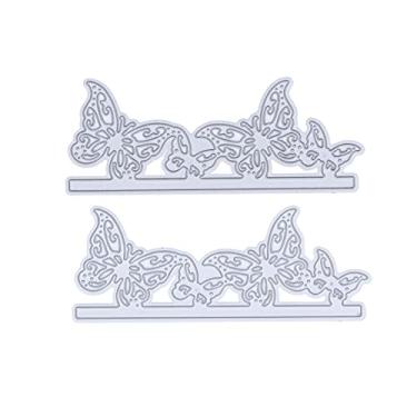 Imagem de Moldes de corte, 2 moldes de corte de metal scrapbook de aço carbono molde de cartão de corte de papel para artesanato faça você mesmo decoração de álbum de fotos