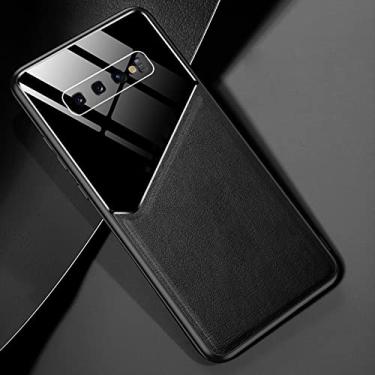 Imagem de Capa de couro magnética para Samsung Galaxy S22 Ultra S21 S20 FE S10 Plus S20FE Nota 20 10 A52 A52S A51 A71 Capas de telefone com concha macia, preta, para Samsung S21
