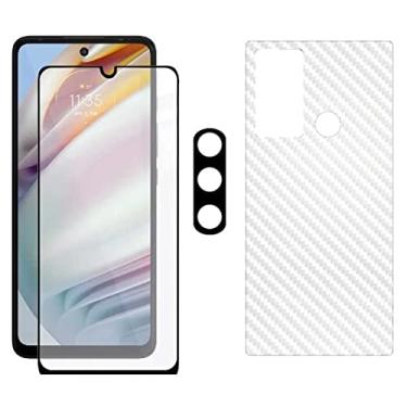 Imagem de Kit 3x1 Película 5D Compatível com Moto G60 + Película Traseira Fibra + Película de Câmera