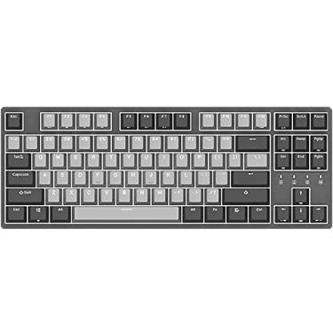 Imagem de SPLD Teclado mecânico para jogos 87 teclas com fio USB teclados duas cores fechada, luz de fundo de personagem ajustável