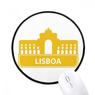 Imagem de Lisboa Portugal Mouse pad amarelo ponto de referência para computador