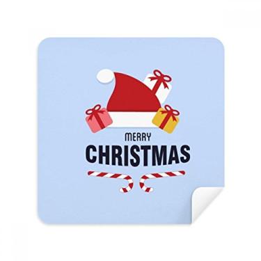 Imagem de Feliz Natal Papai Noel chapéu óculos limpador de tela tecido camurça pacote com 2